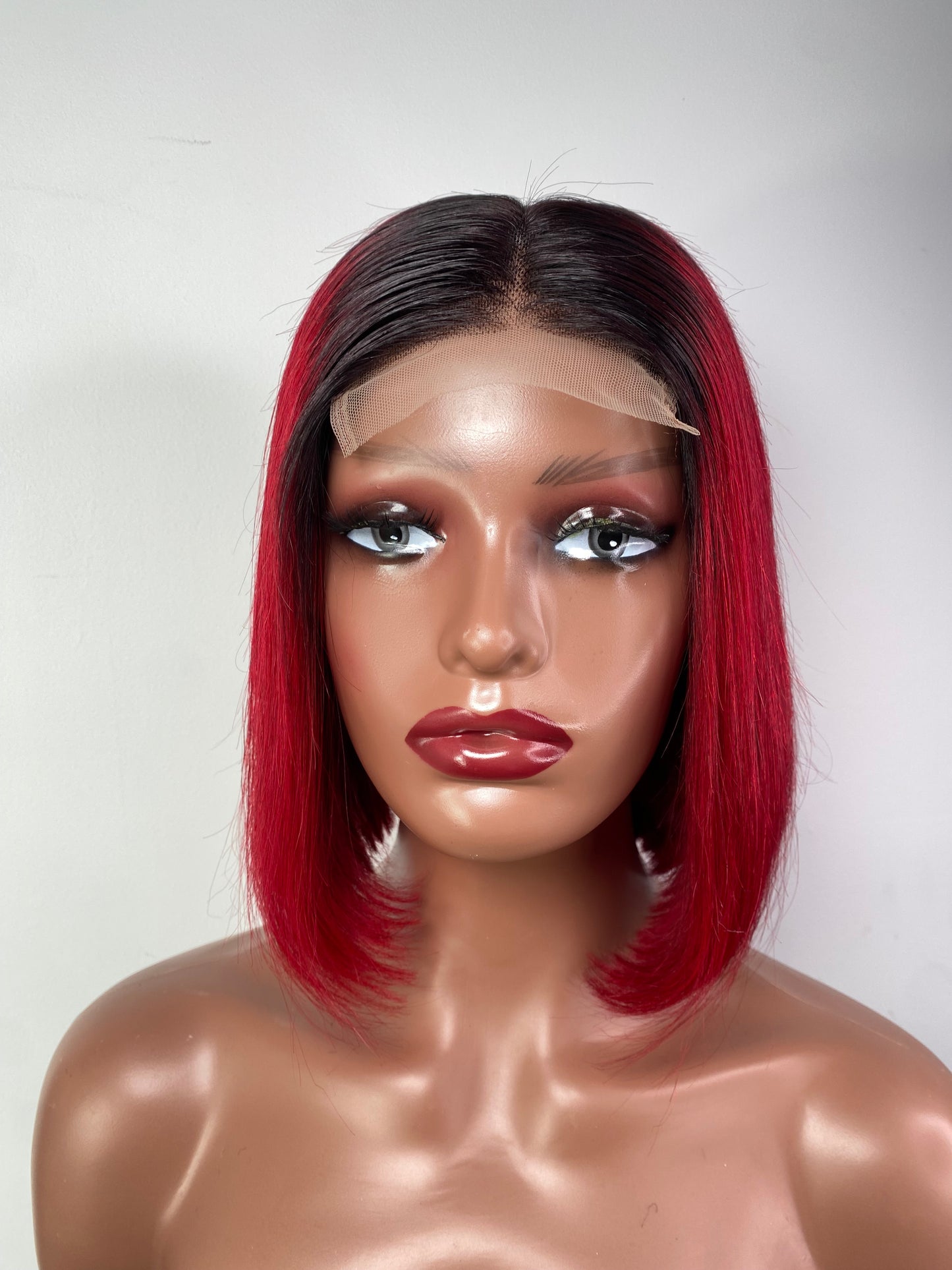 8 inches 4x4 Black and burgundy
