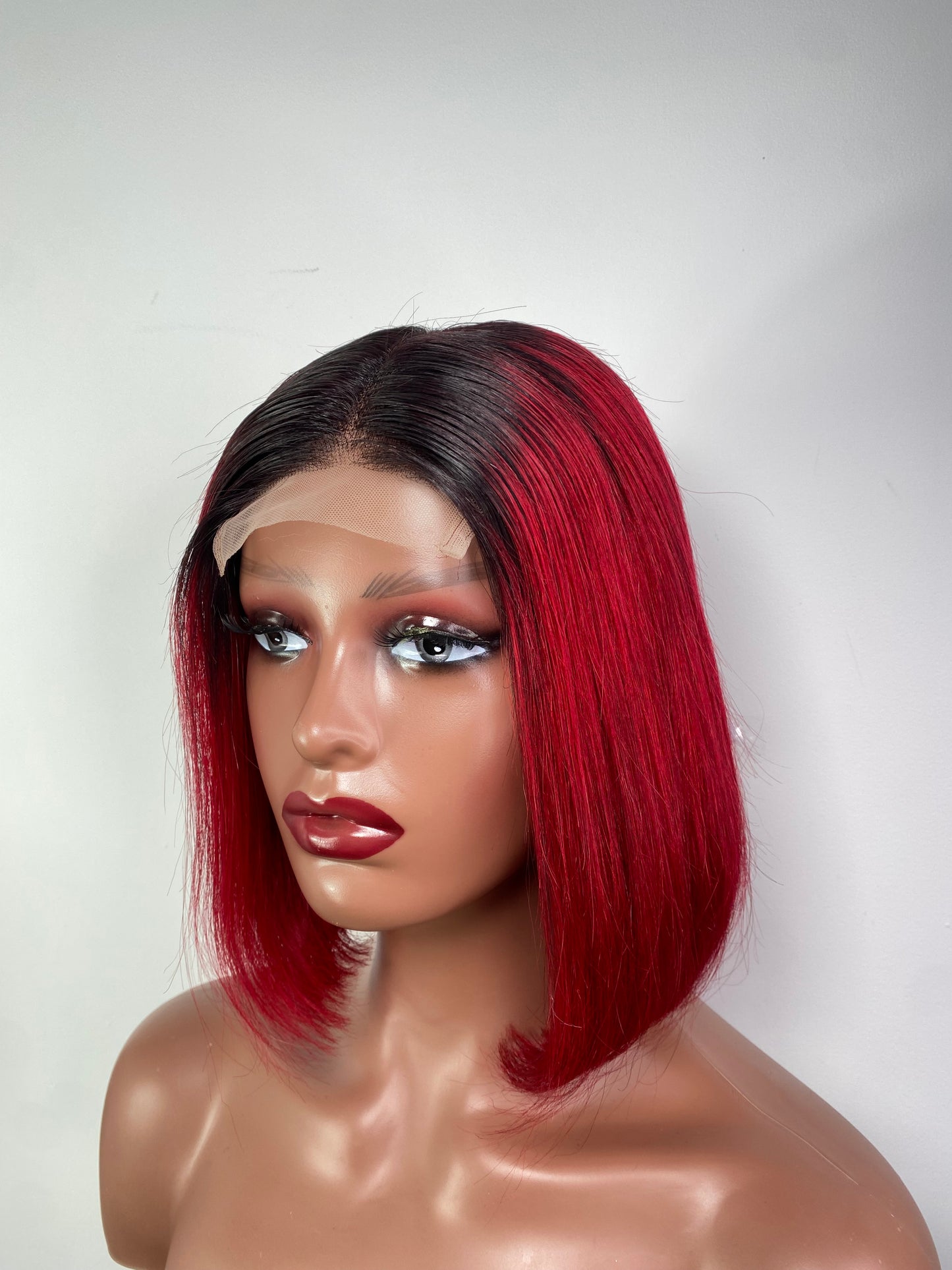 8 inches 4x4 Black and burgundy