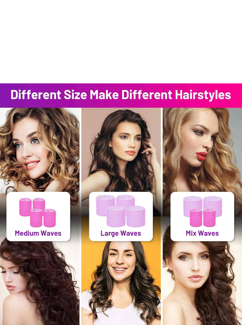 18 pieces hair grip rollers