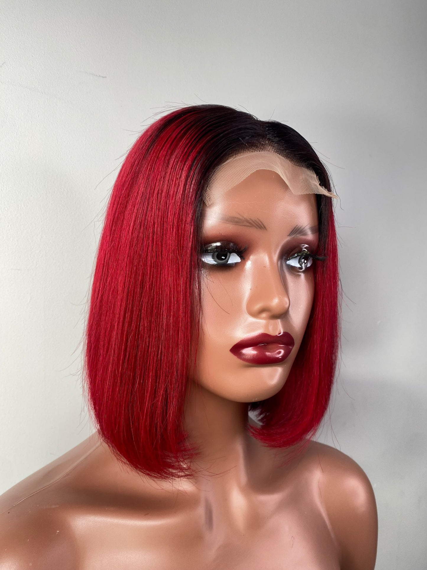 8 inches 4x4 Black and burgundy