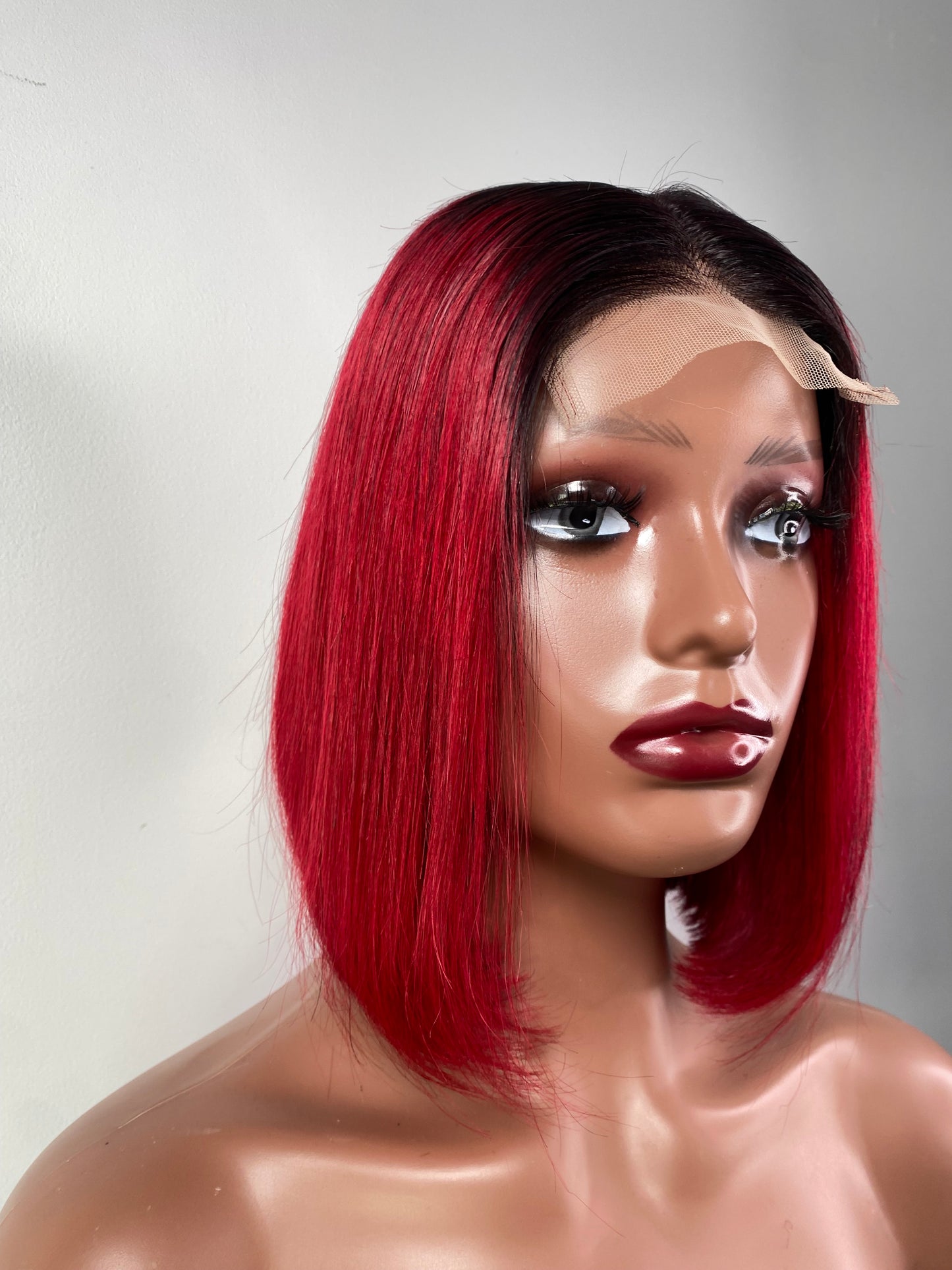 8 inches 4x4 Black and burgundy