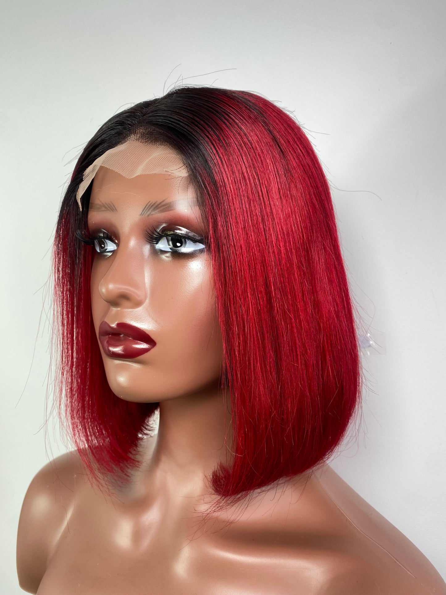 8 inches 4x4 Black and burgundy