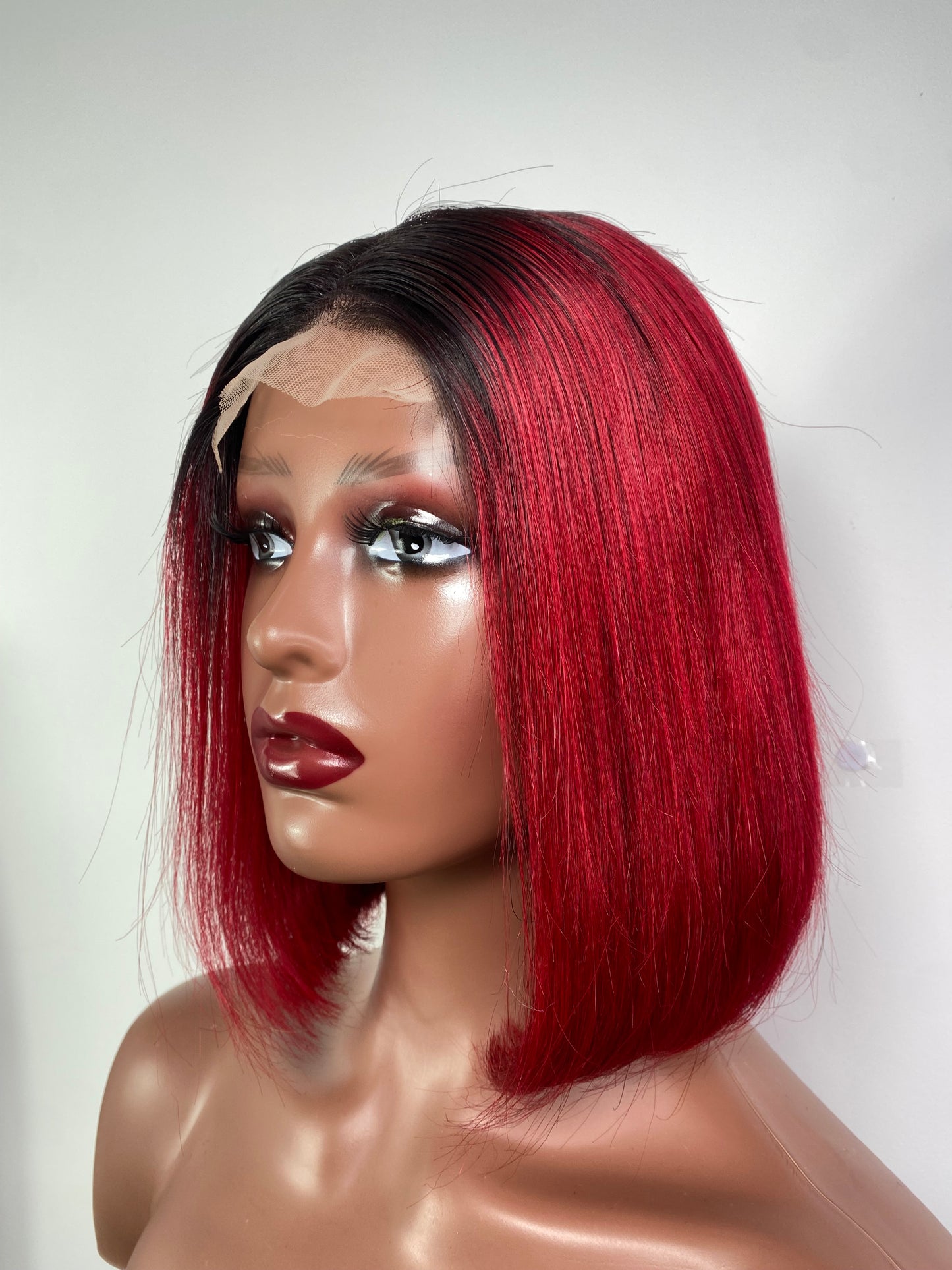 8 inches 4x4 Black and burgundy