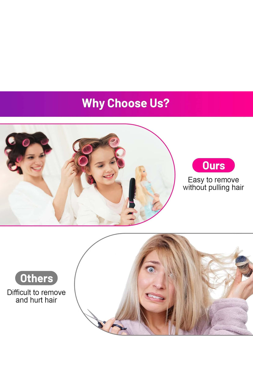18 pieces hair grip rollers