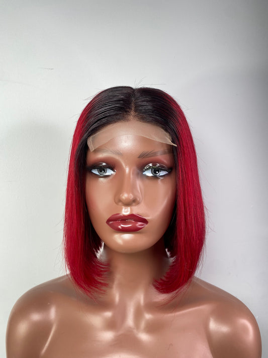 8 inches 4x4 Black and burgundy